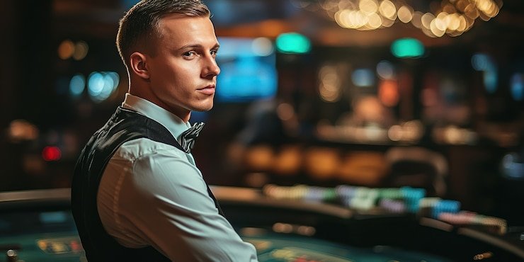 Antarmuka aplikasi sorong toto menampilkan Blueprint Gaming blackjack dengan statistik permainan